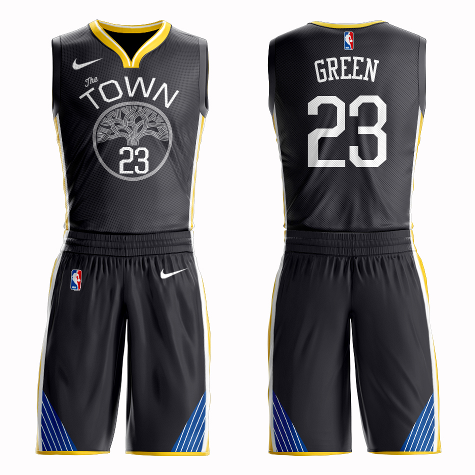 Men 2019 NBA Nike Golden State Warriors #23 green black Customized jersey